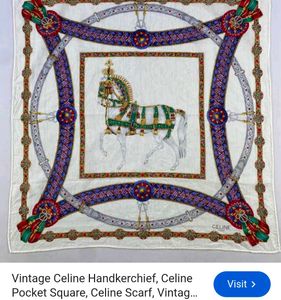 vintage Celine handkerchief bandana