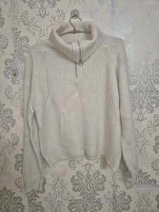 Cozy Cream Quarter Zip Sweater