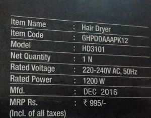 Havells Hair dryer