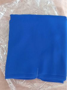Vibrant Blue georgette saree