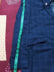 Men's Blue Checkered Blazer