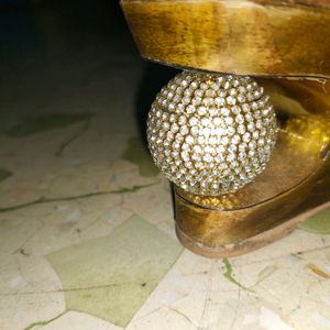 Golden Diamond Bridal Classic Roller Heels