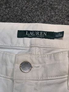 Authentic Ralph Lauren White Wide-Leg Raw