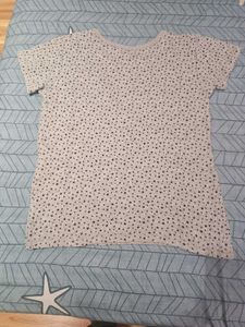 Grey Star Print T-Shirt