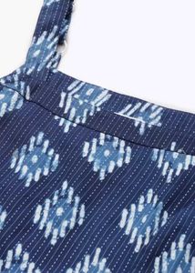 Blue &amp; White Print Kurti