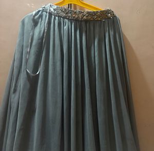 Elegant Sequined Waist Skirt