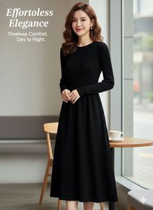Elegant Black Midi Dress