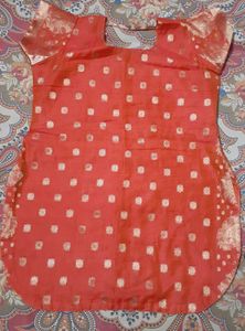 Beautiful Orange Brocade Kurta
