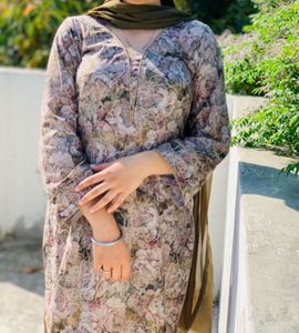 Floral Print Kurta Set