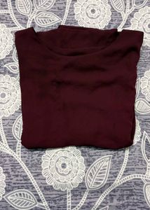 Women's Deep Burgundy Gathered Waist Top (XL)