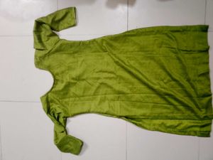 vintage Y2K Green Kurta with Salwar and Dupatta