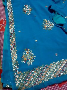 Heavy Saree With Blouse Combo 😍