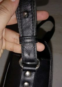 Black Leather Crossbody Bag