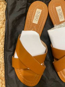 Rosso Brunello Tan Flats