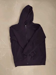 The souled store Dark Purple Zip-Up Hoodie