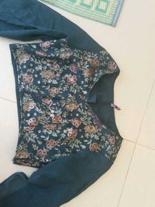 Embroidered Teal Kurta with Palazzo Pants