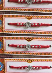 Sparkling Red Rakhi Bracelet