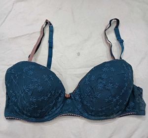 🥰 Teal Embroidered Bra