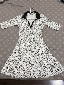 Chic Black & White Floral Print Dress