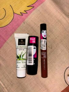ELLE 18 lipstick and Good Vibes sunscreen