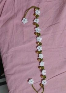 Handmade Floral Anklet with Bells