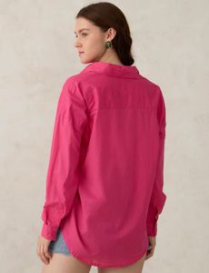 Stylish Pink Collared Button-Down Shirt