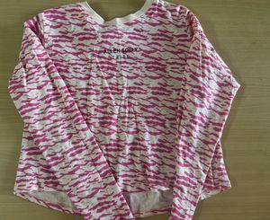 Allen Solly Tribe Pink & White Striped Top