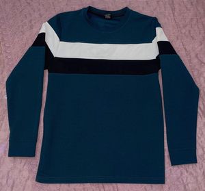 Teal Long Sleeve Striped Top