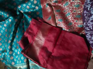 Elegant Green Brocade Saree