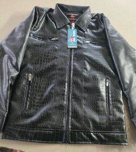 Stylish Black Faux Leather Jacket