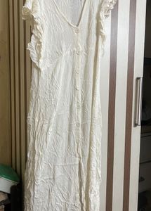 white bohemian dress