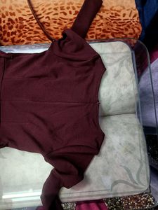 Burgundy skater Dress