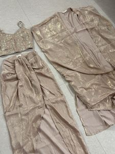 Shimmering Gold Ethnic Co-ord Set
