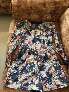Floral Print Long Sleeve Dress
