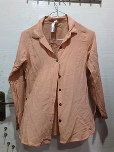 Peach Button-Down Shirt