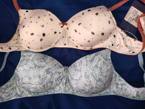 Cute Printed Lightly padded Bras (Set of 2)