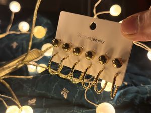 Set Of 6 Hoop Earrings