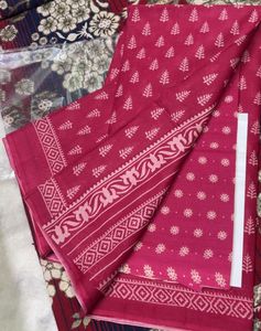 Magenta Cotton Saree