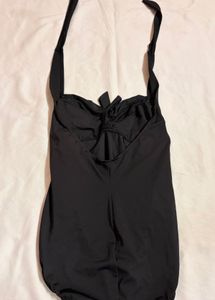 Classic USA Black One-Piece Swimsuit with Goggles