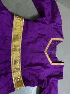 Elegant Purple Anarkali Gown