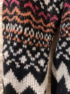 Navy Blue Button Sweater