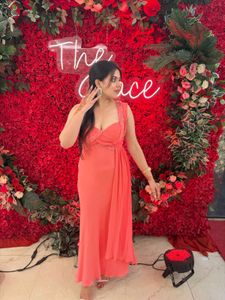Elegant Coral Gown