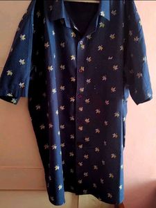 2 Shirts - Accox Cotton Linen Printed Shirt 44 XXL