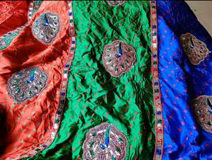 Bandini Print Pure Satin Silk Zari Saree wt Blouse