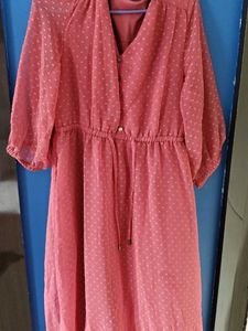 Chic Pink Polka Dot Dress