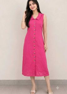🌸💥 Button-Up Sleeveless Dress