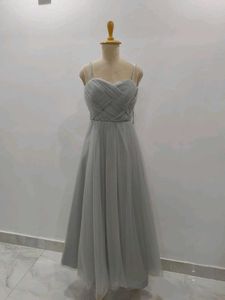 Elegant Grey Tulle Dress