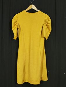 Saaki Yellow Round Neck Dress (Women)