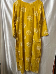 Yellow Floral Print 3 piece Set