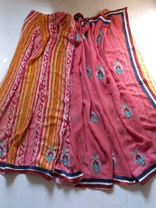 Vibrant Pink Embroidered Saree